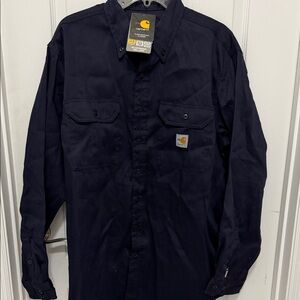 Carhartt Flame Resistant Navy Twill Shirt NWT